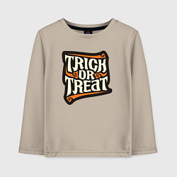 Лонгслив хлопковый детский Trick, цвет: миндальный