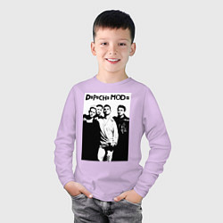 Лонгслив хлопковый детский Depeche mode all, цвет: лаванда — фото 2