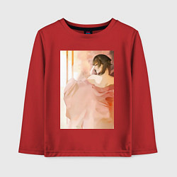 Лонгслив хлопковый детский Монолог фармацевта Маомао арт, цвет: красный