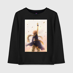 Лонгслив хлопковый детский Хвост Феи Нацу Драгнил, цвет: черный