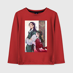 Лонгслив хлопковый детский Монолог фармацевта Маомао Жэньши служащий при импе, цвет: красный