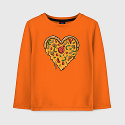 Лонгслив хлопковый детский Pizza heart, цвет: оранжевый