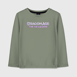 Лонгслив хлопковый детский Dragon age the veilguard logo, цвет: авокадо