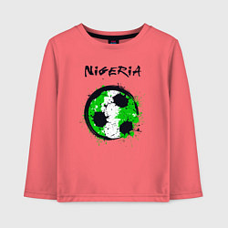 Лонгслив хлопковый детский Сборная Нигерии, цвет: коралловый