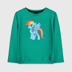 Лонгслив хлопковый детский Рейнбоу Дэш из My Little Pony в кино, цвет: зеленый