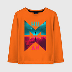 Лонгслив хлопковый детский Once human logotype, цвет: оранжевый