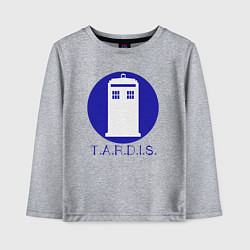 Лонгслив хлопковый детский Blue tardis, цвет: меланж