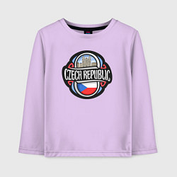 Лонгслив хлопковый детский Czech Republic, цвет: лаванда