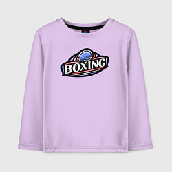 Лонгслив хлопковый детский Boxing sport, цвет: лаванда