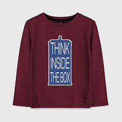 Детский лонгслив Think inside the box