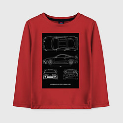 Лонгслив хлопковый детский Mitsubishi Eclipse, цвет: красный