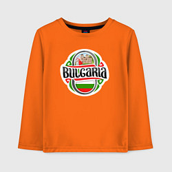 Лонгслив хлопковый детский Моя Болгария, цвет: оранжевый