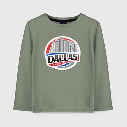 Лонгслив хлопковый детский Dallas - USA, цвет: авокадо