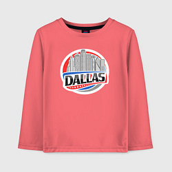 Лонгслив хлопковый детский Dallas - USA, цвет: коралловый