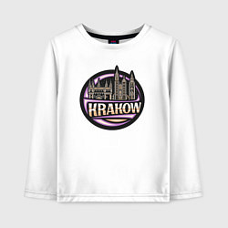 Лонгслив хлопковый детский Krakow Poland, цвет: белый