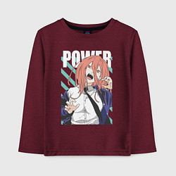 Детский лонгслив Человек-бензопила Пауэр Power