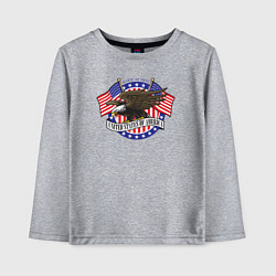 Лонгслив хлопковый детский United States of America, цвет: меланж