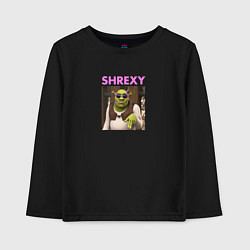 Лонгслив хлопковый детский Shrexy Шрэк, цвет: черный