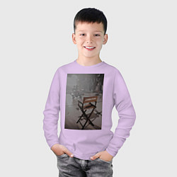 Лонгслив хлопковый детский Режисер, цвет: лаванда — фото 2