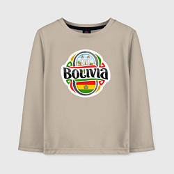 Лонгслив хлопковый детский Bolivia, цвет: миндальный
