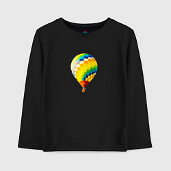 Лонгслив хлопковый детский Young Forever - воздушный шар, цвет: черный