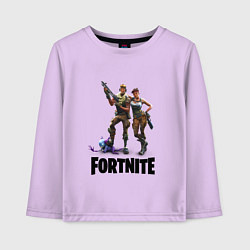 Лонгслив хлопковый детский Fortnite PVE, цвет: лаванда