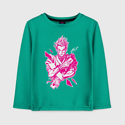 Лонгслив хлопковый детский Hunter x Hunter Хисока розовый, цвет: зеленый