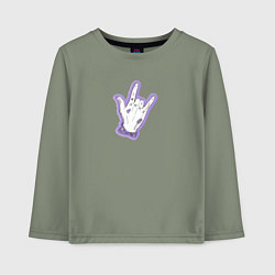 Лонгслив хлопковый детский BTS Army Cool, цвет: авокадо
