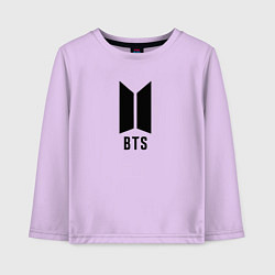 Лонгслив хлопковый детский BTS знак, цвет: лаванда