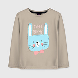 Лонгслив хлопковый детский Sweet bunny, цвет: миндальный