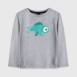 Лонгслив хлопковый детский Весёлая рыбка, цвет: меланж