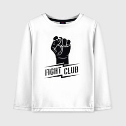 Лонгслив хлопковый детский Fight club warrior, цвет: белый