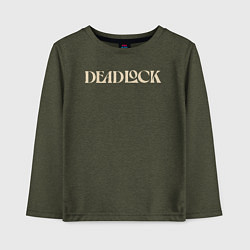 Лонгслив хлопковый детский Deadlock logotype, цвет: меланж-хаки