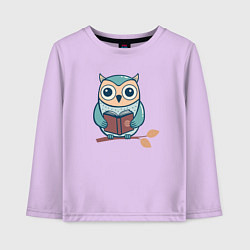 Детский лонгслив Сова с книжкой