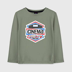 Лонгслив хлопковый детский Кинотеатр, цвет: авокадо