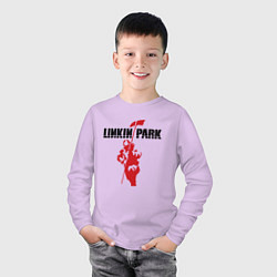Лонгслив хлопковый детский Linkin park rock, цвет: лаванда — фото 2