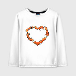 Лонгслив хлопковый детский Лисердце, цвет: белый