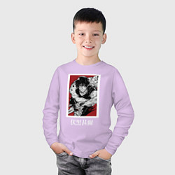 Лонгслив хлопковый детский Магическая битва Тоджи красный фон, цвет: лаванда — фото 2
