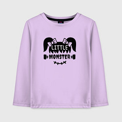 Лонгслив хлопковый детский Little monster - girl - пара, цвет: лаванда