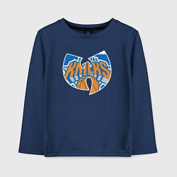 Лонгслив хлопковый детский Wu-tang knicks, цвет: тёмно-синий