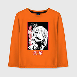 Лонгслив хлопковый детский Химико Тога - злодейка, цвет: оранжевый