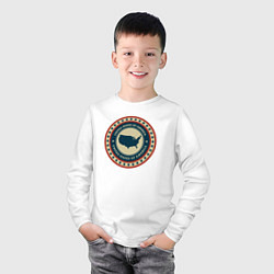 Лонгслив хлопковый детский American mood, цвет: белый — фото 2