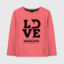 Лонгслив хлопковый детский Deadlock love classic, цвет: коралловый