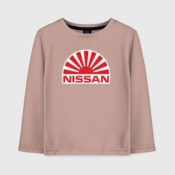 Лонгслив хлопковый детский Nissan car, цвет: пыльно-розовый