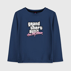 Лонгслив хлопковый детский GTA vice city stories game, цвет: тёмно-синий