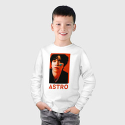Лонгслив хлопковый детский Astro Роки, цвет: белый — фото 2