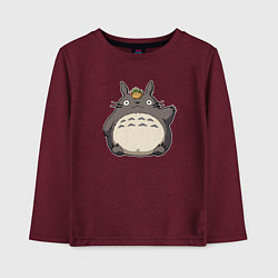 Детский лонгслив Тоторо машет лапкой