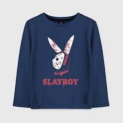 Лонгслив хлопковый детский Slayboy, цвет: тёмно-синий