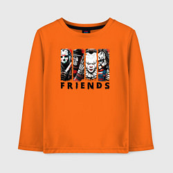 Лонгслив хлопковый детский Halloween friends black friday, цвет: оранжевый