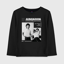 Лонгслив хлопковый детский Jungkook bts seven, цвет: черный